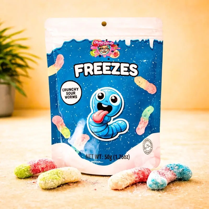 ChaosCandyFreezeCrunchySourWorms-blue50g blok1