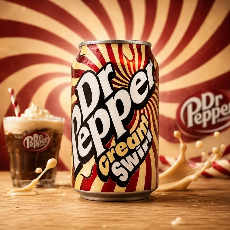 Dr. Pepper Cream Swirls USA 330ml - Cremige Dr Pepper mit Vanille-Note kaufen - MiMa's Sweets House-block1