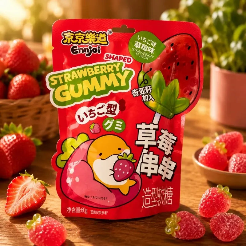 Ennjoi Dango Gummy Strawberry 60g-block1
