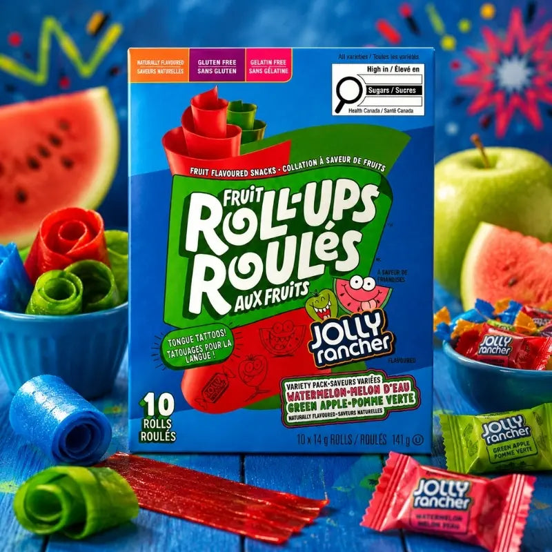 Fruit Roll Ups Jolly Rancher 141g 10er Pack - Fruchtrollen mit Jolly Rancher kaufen - MiMa's Sweets House-block1