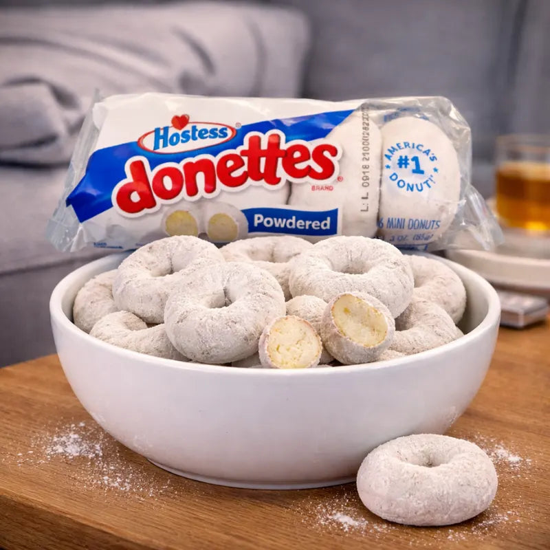 Hostess Donettes Powdered Mini Donuts blok1