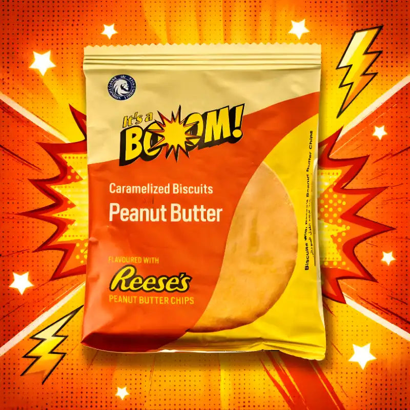 It’s a Boom Crispy Biscuits Peanut Butter by Reese’s 20g blok1