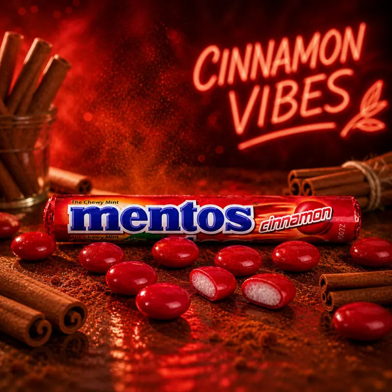 Mentos Cinnamon 38g - Zimtkaubonbons kaufen - MiMa's Sweets House-blok1