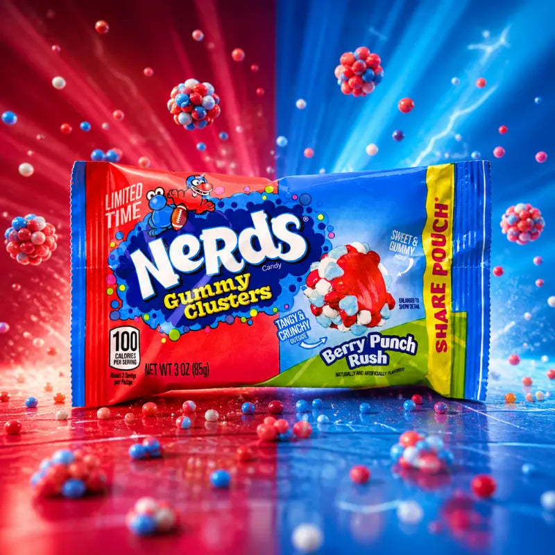 Nerds Gummy Clusters Berry Punch Rush 85g – Fruchtige Gummy Clusters mit Beerengeschmack kaufen - MiMa's Sweets House-blok1