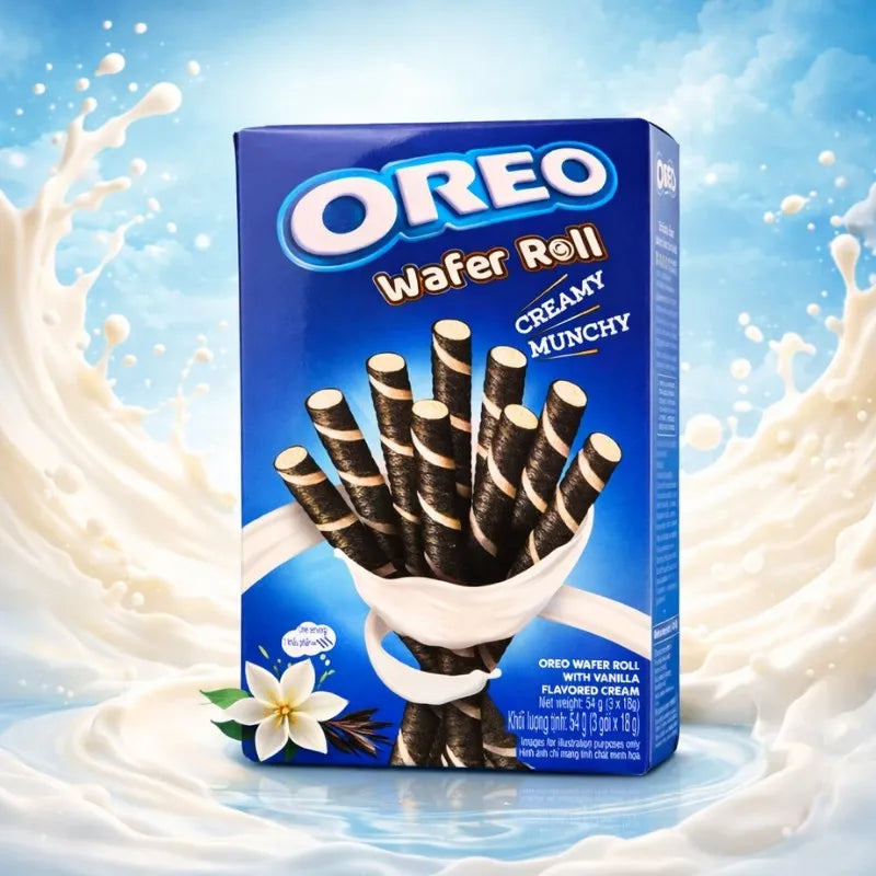 Oreo Wafer Roll Vanilla Asia 54g Blok1