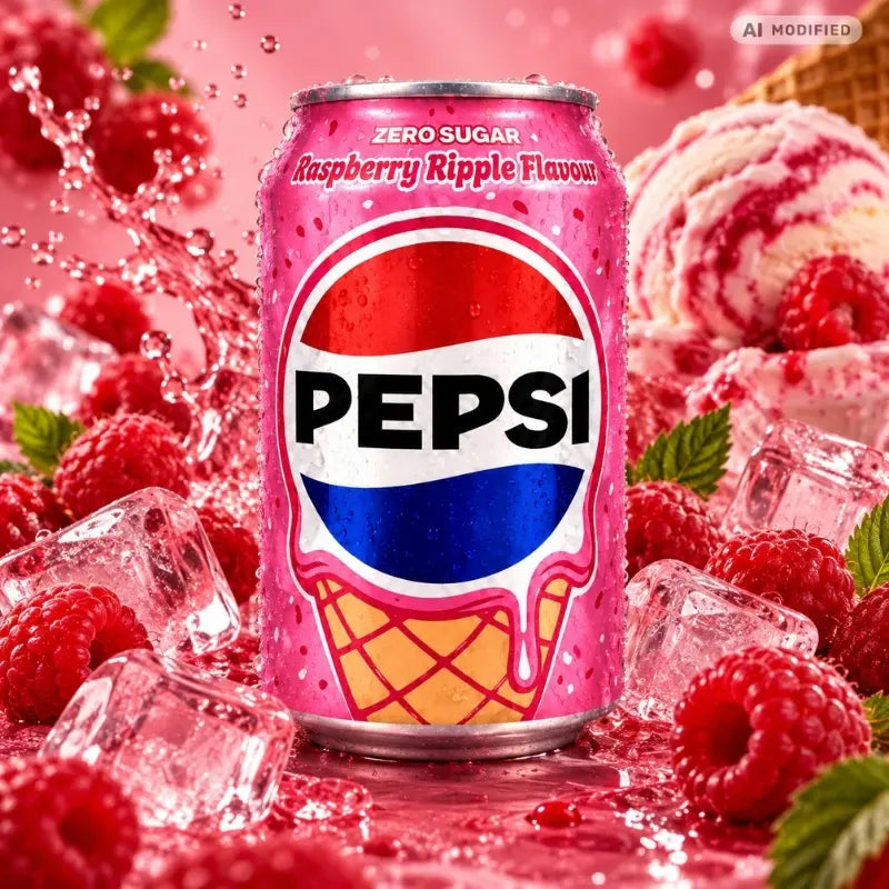 Pepsi Raspberry Ripple Zero 330ml-generated