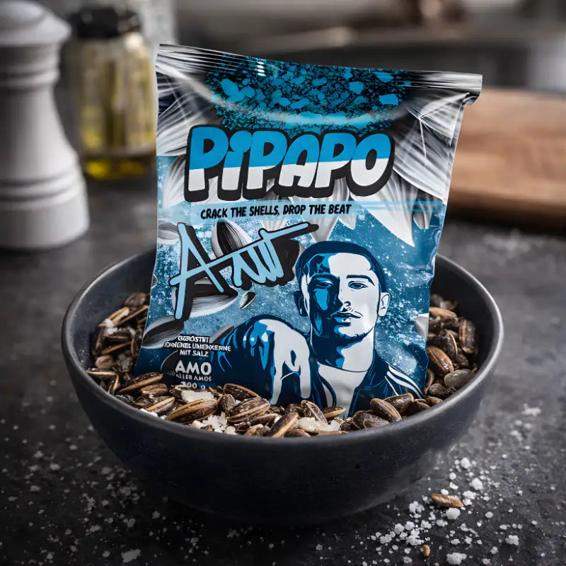Pipapo AMO Sonnenblumenkerne Salted Blue 100g blok1