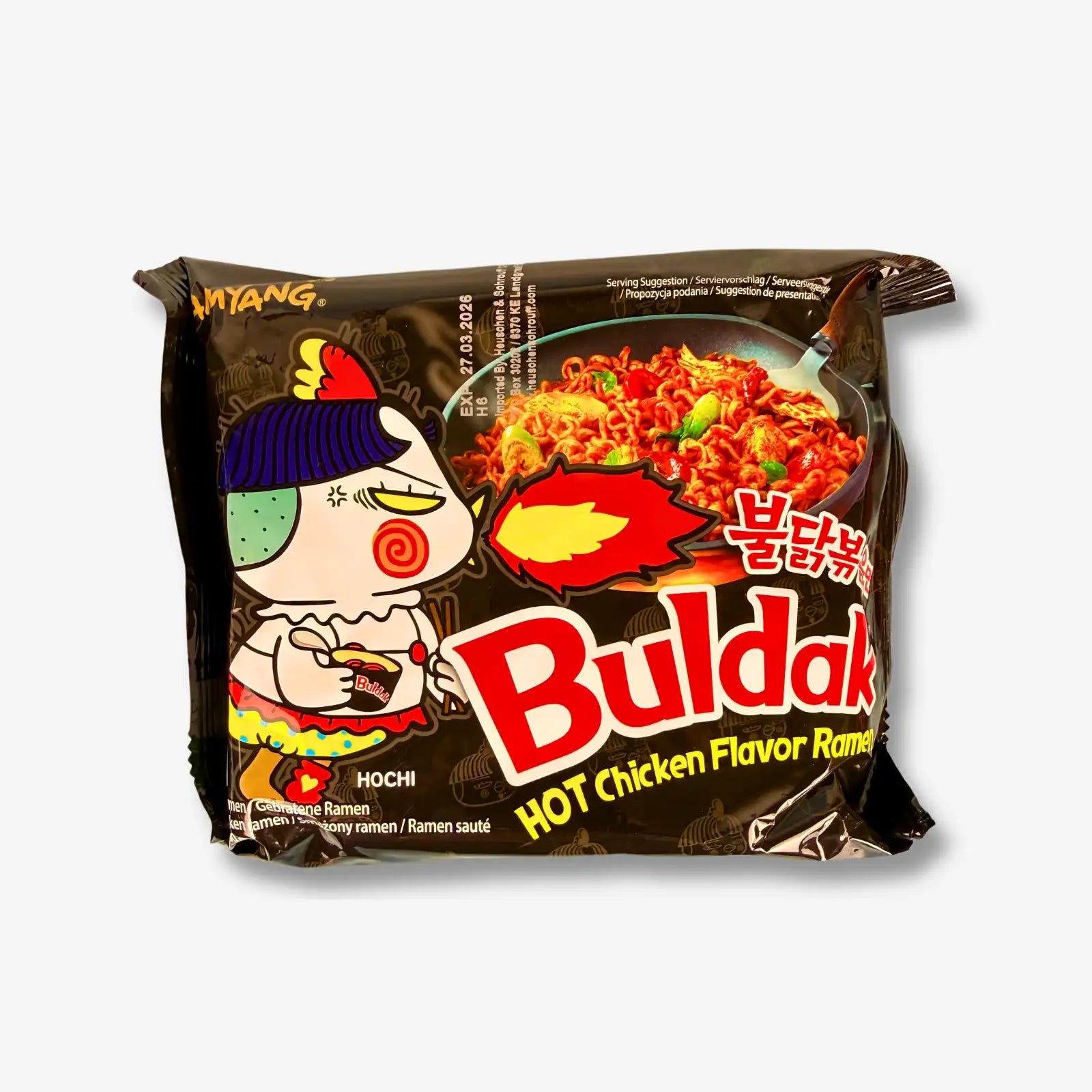 Samyang Buldak Hot Chicken Flavor Ramen 120g - Scharfe Hähnchen Instantnudeln