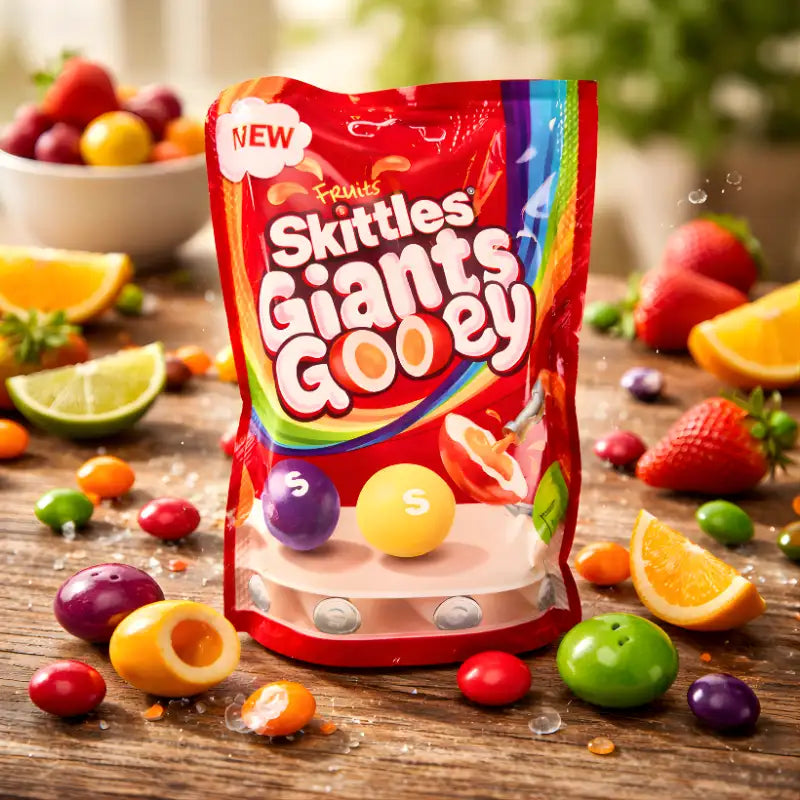 Skittles Giant Gooey Fruits 125g blok1