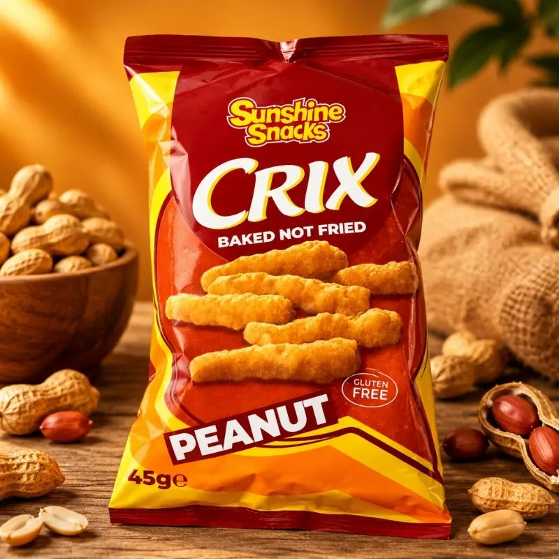 Sunshine Snack Crix Peanut 45g - Maissnack mit gerösteten Erdnüssen kaufen - MiMa's Sweets House-block1