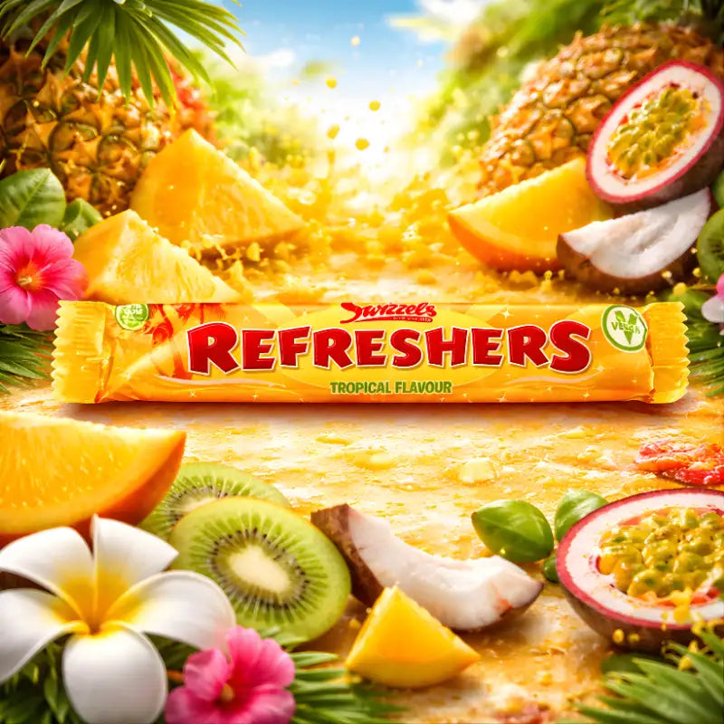 Swizzels Refreshers Tropical 18g blok1