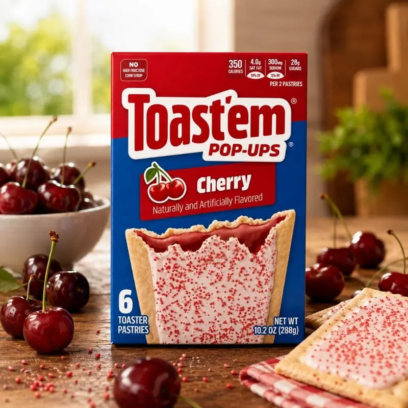 Toast’em Pop Ups Frosted Cherry 288g - Gebäcktaschen mit Kirschfüllung-block1