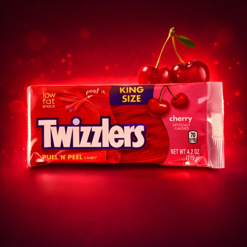 Twizzlers King Size Cherry Pull n Peel 119g blok1