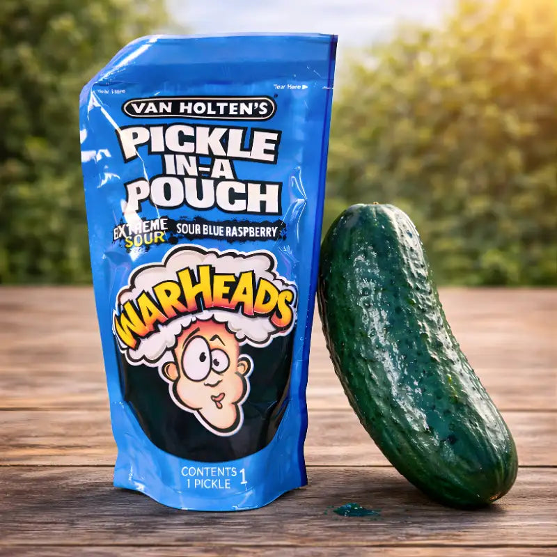 Van Holten’s Pickle Gurke Warheads Blue Raspberry 306g blok1