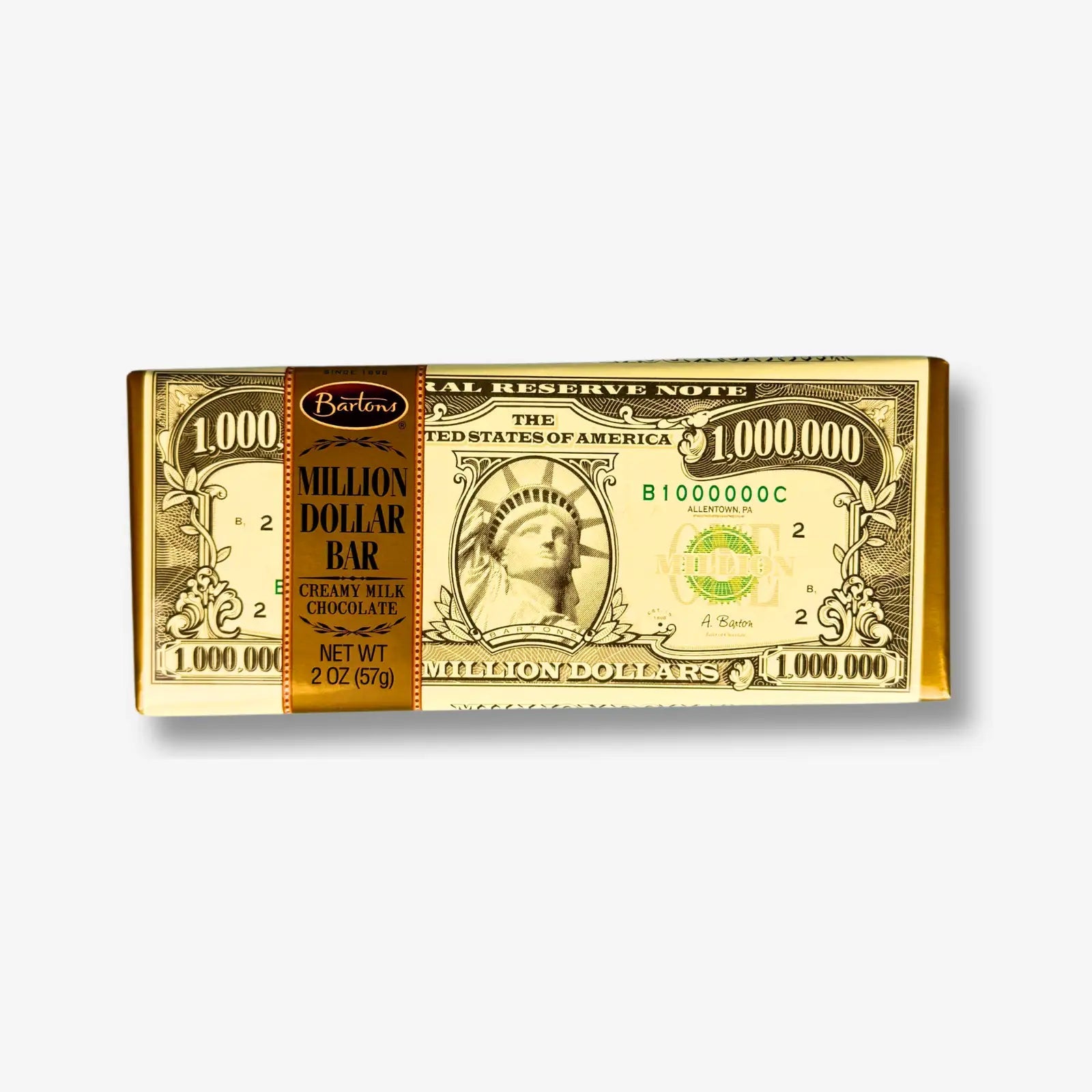 Bartons Million Dollar Bar Chocolate 57g - Amerikanische Vollmilch Schokoladentafel kaufen - MiMa&