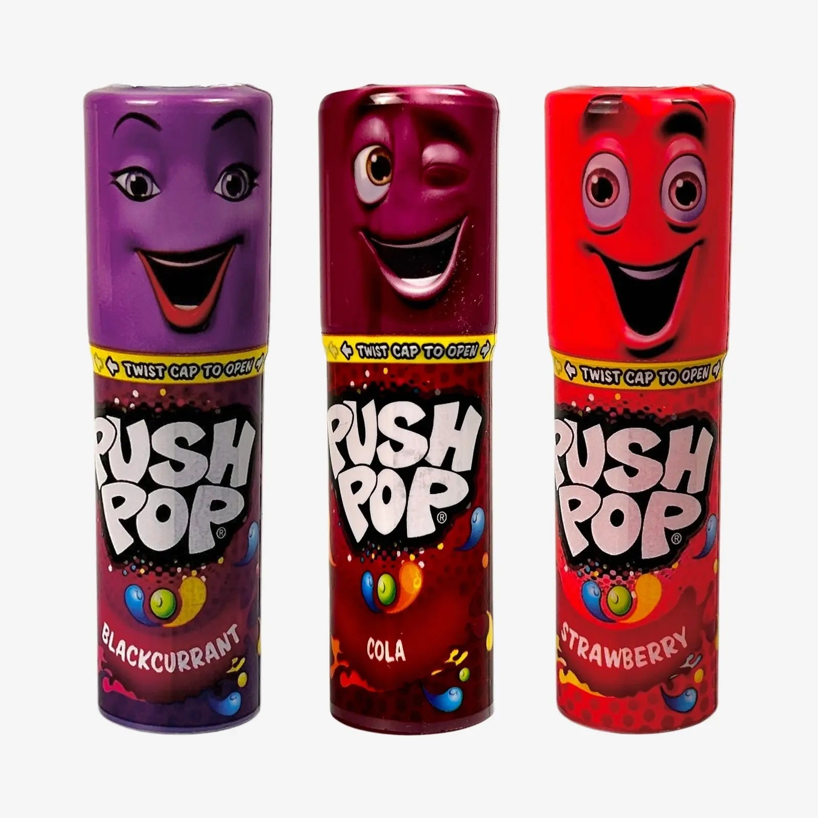 Bazooka Push Pop Mixed Flavours 15g - Fruchtig süße Lutscher kaufen - MiMa&