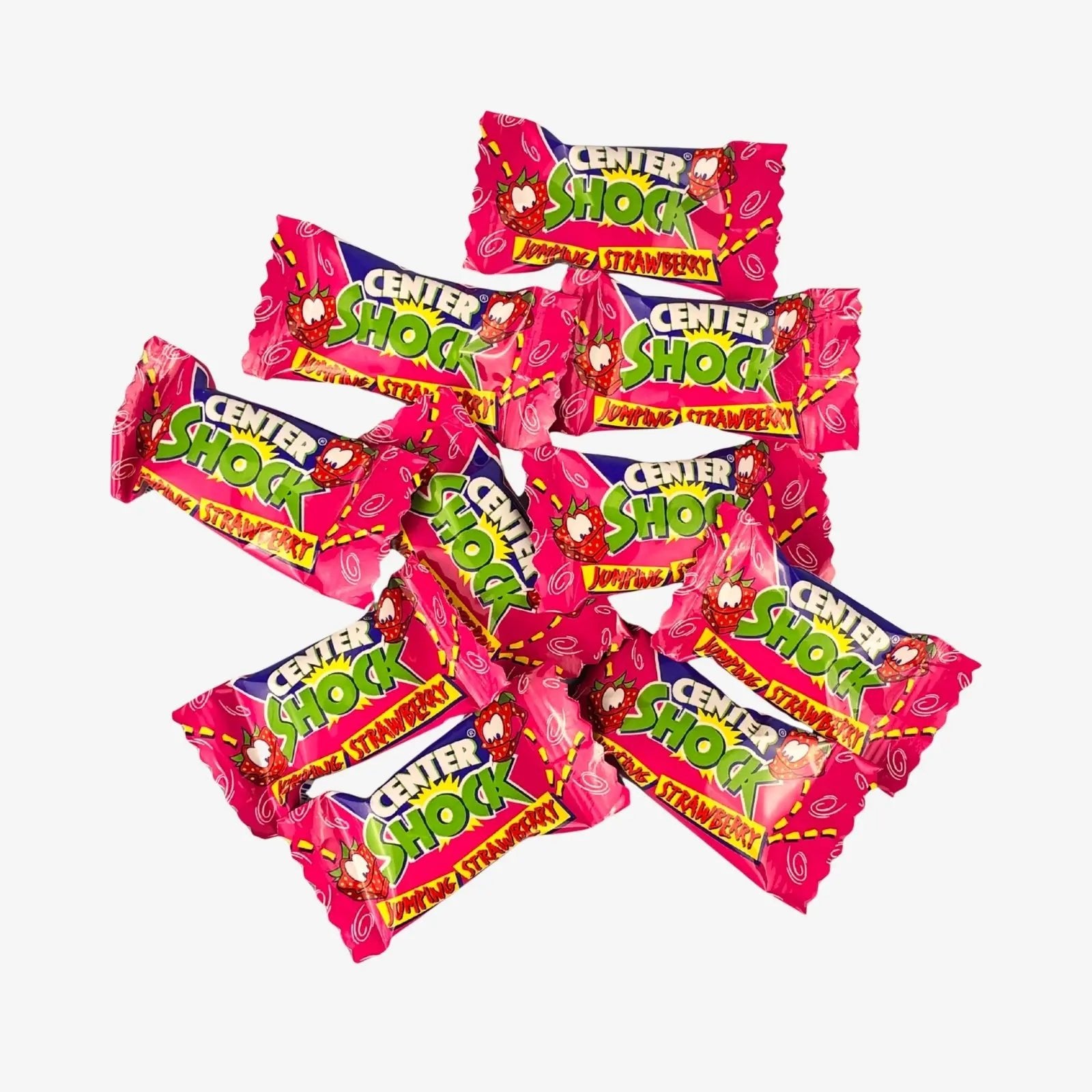 Center Shock Jumping Strawberry 10x4g – Saure Kaugummis mit Erdbeer Kern kaufen - MiMa&