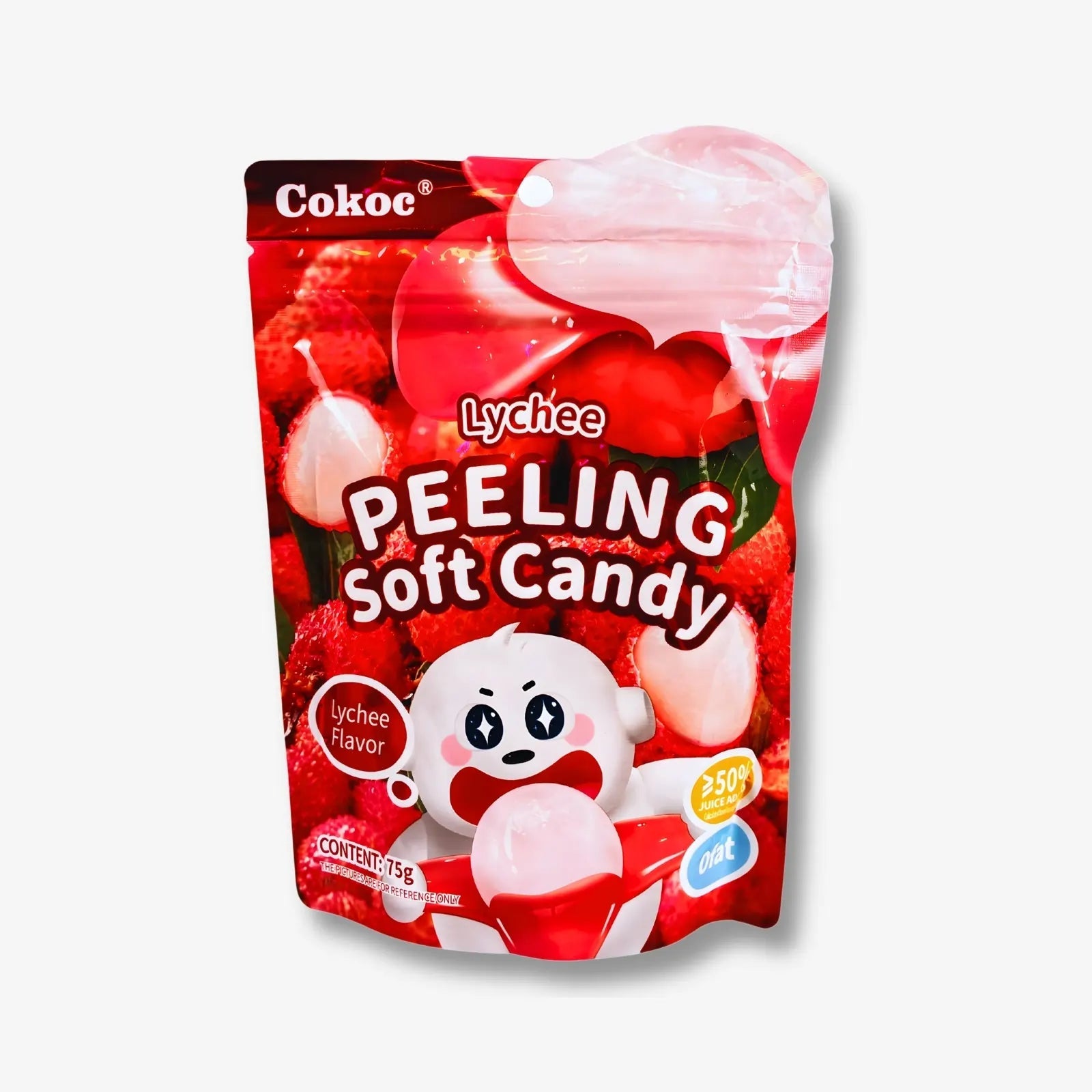 Cokoc Peeling Soft Candy Lychee 75g - Lycheegummis zum Schälen kaufen - MiMa&