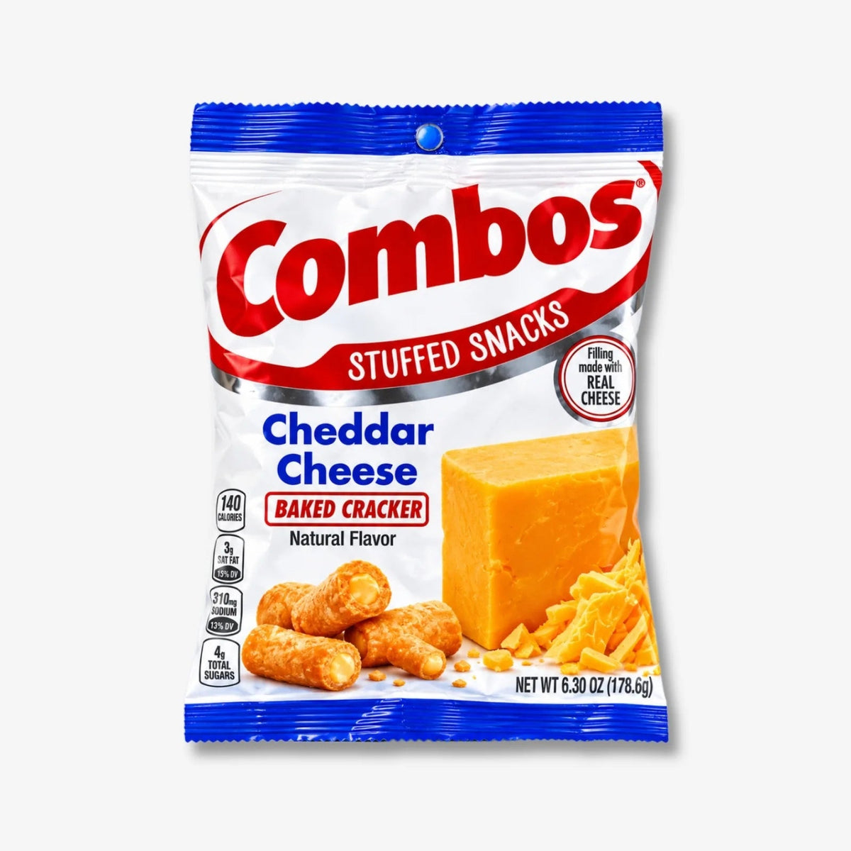Combos Baked Cracker Cheddar Cheese 178,6g – Knusprige Cracker-Snacks mit Käsefüllung kaufen - MiMa&