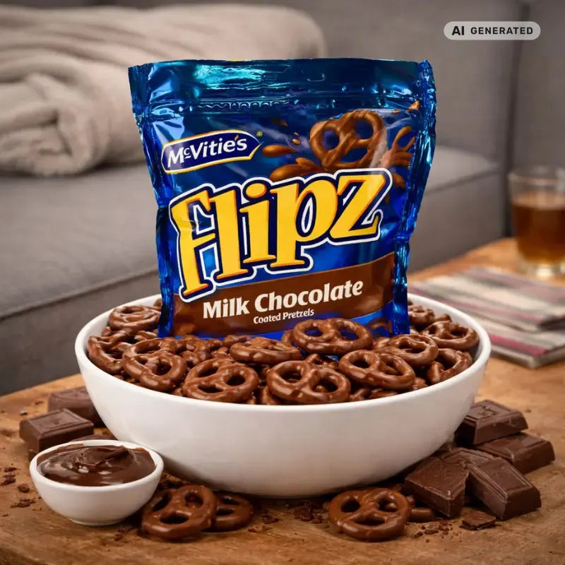 Flipz Coated Pretzels Milk Chocolate 90g blok1