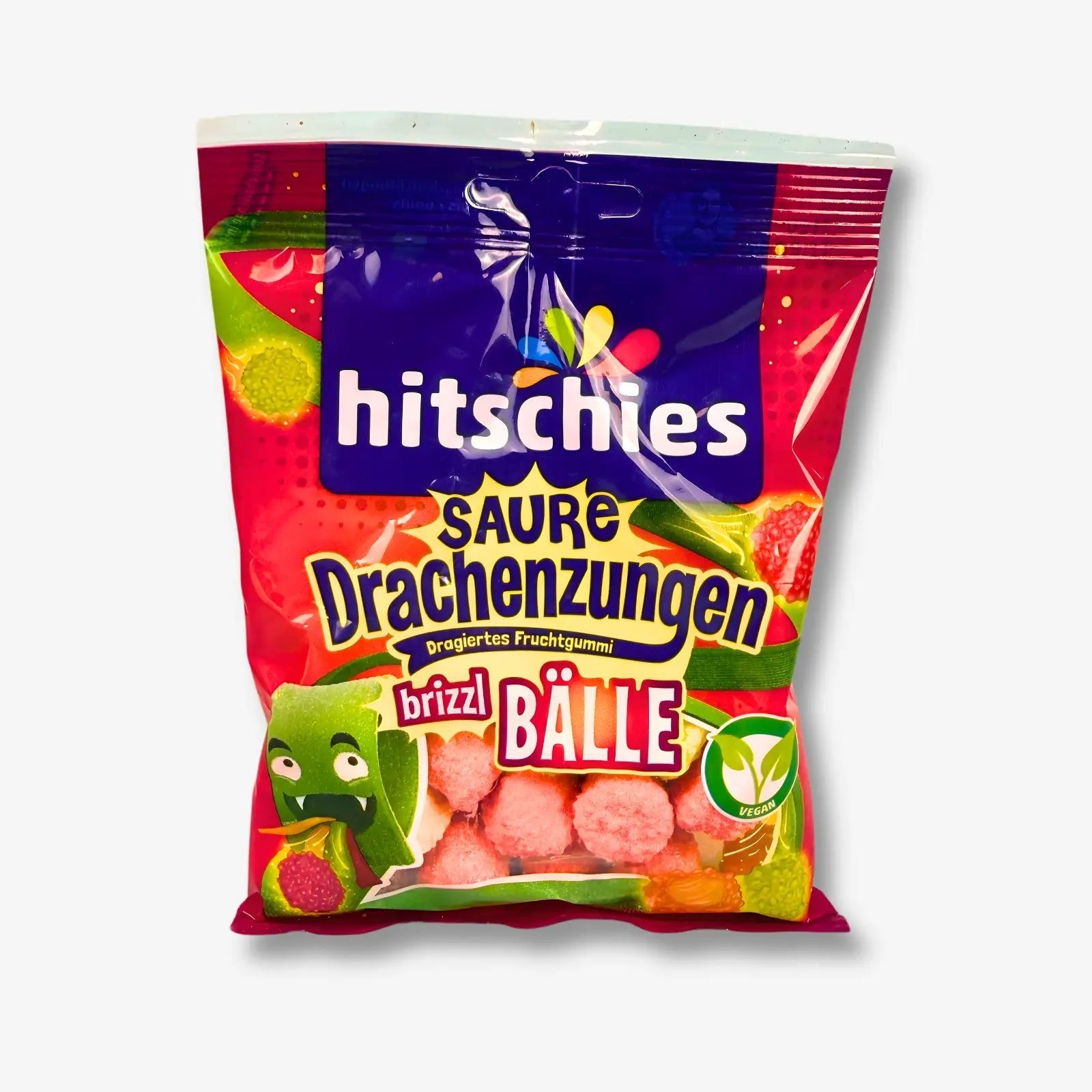 Hitschies Saure Drachenzungen Brizzl Bälle 100g - Saure Brause Bälle kaufen - MiMa&