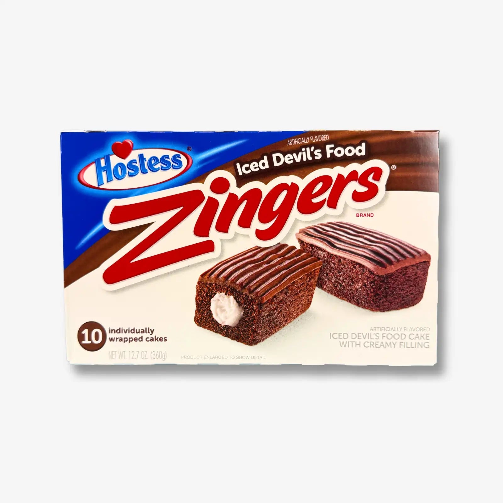 Hostess Zingers Iced Devil´s Food Chocolate 10er Pack 360g - Schokoladige Kuchen Riegel kaufen - MiMa&
