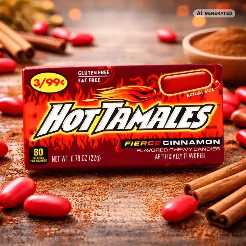 Hot Tamales Fierce Cinnamon Mini 22g blok1