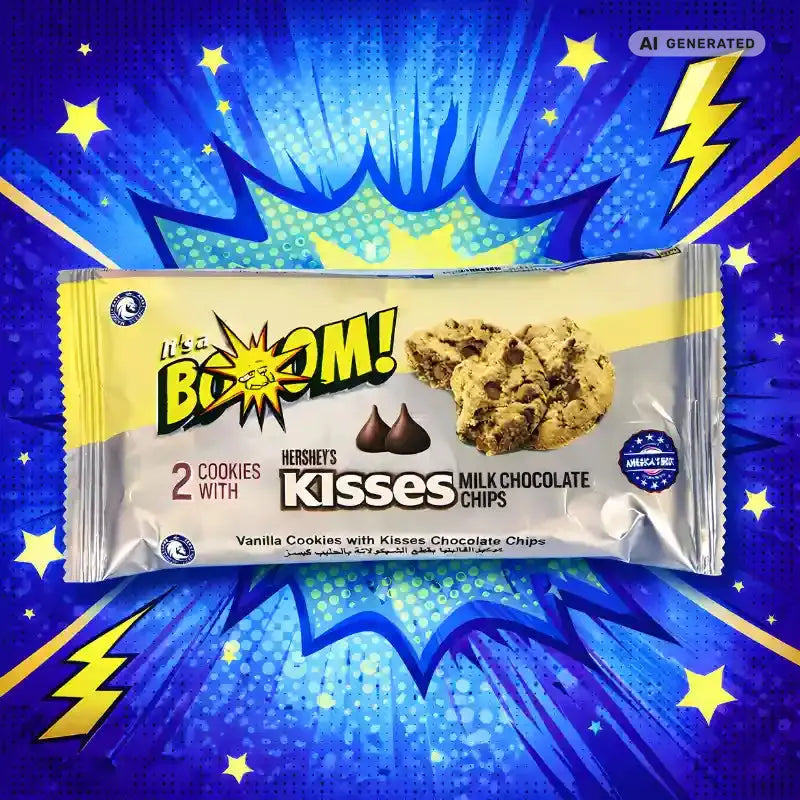 It’s a Boom Cookies with Hershey’s Kisses Milk Chocolate Chip 25g blok1
