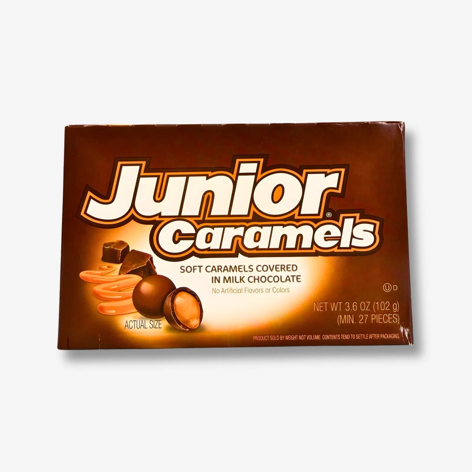 Junior Caramels mit Karamell gefüllte Pralinen 102g - Karamellgefüllte Schokopralinen kaufen - MiMa&