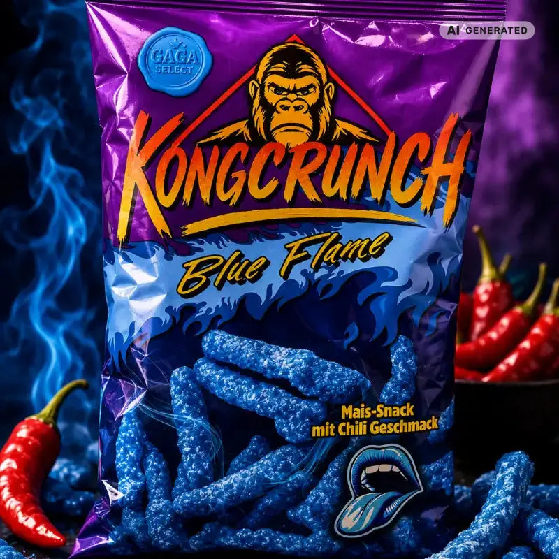 Kongcrunch Blue Flame 90g – Würziger Mais - Snack mit Chili und Citrus - Note kaufen - MiMa's Sweets House-blok1