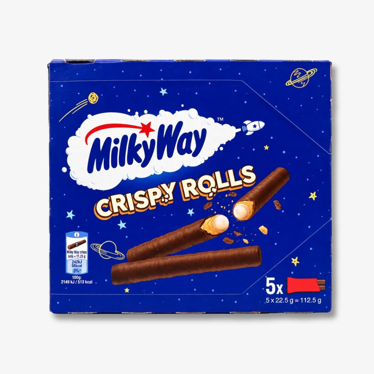 Milky Way Crispy Rolls 5er Pack 112,5g - Waffelröllchen mit Milchcreme kaufen - MiMa&