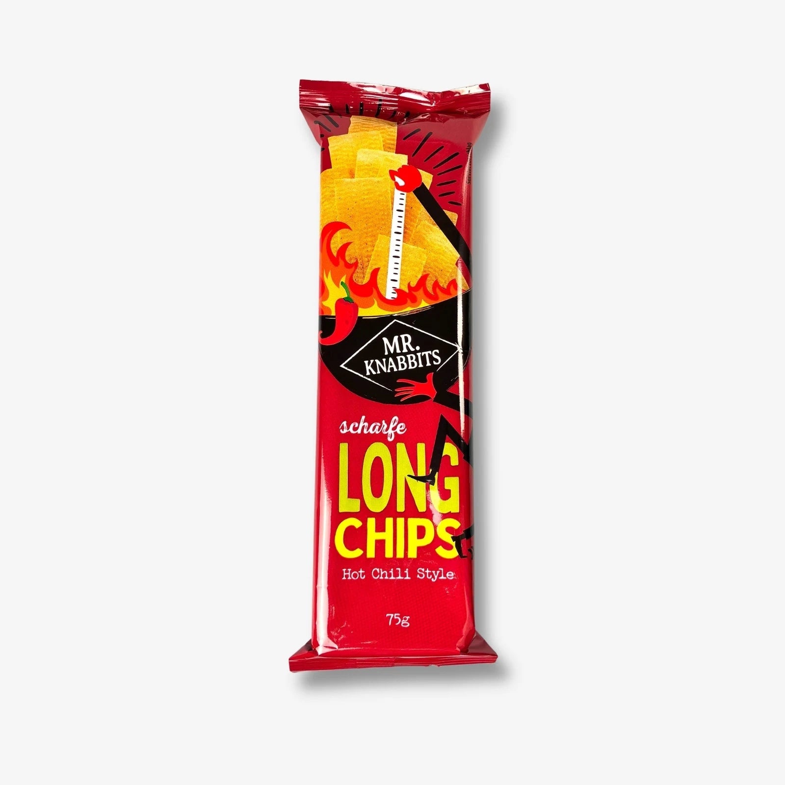 Mr. Knabbits Long Chips Hot Chili Style 75g - Scharfe Chipsplatten kaufen - MiMa&