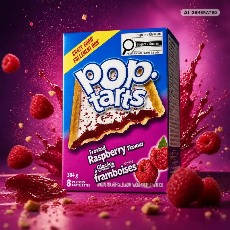 Pop Tarts Frosted Raspberry 8er Pack 384g – Toaster Gebäck mit Himbeerfüllung und Zuckerglasur kaufen - MiMa's Sweets House-blok1