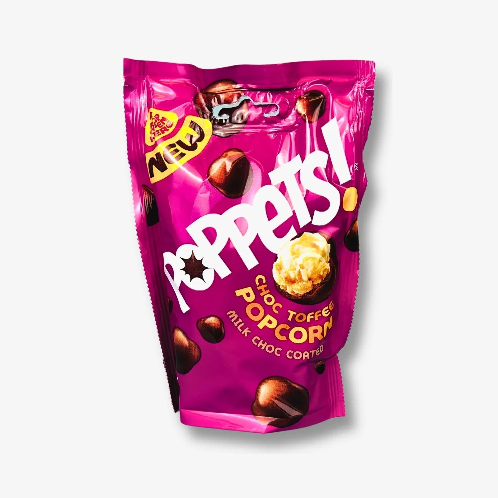 Poppets Milk Choc Coated Toffee Popcorn 130g - Schokopralinen mit Popcorn kaufen - MiMa&