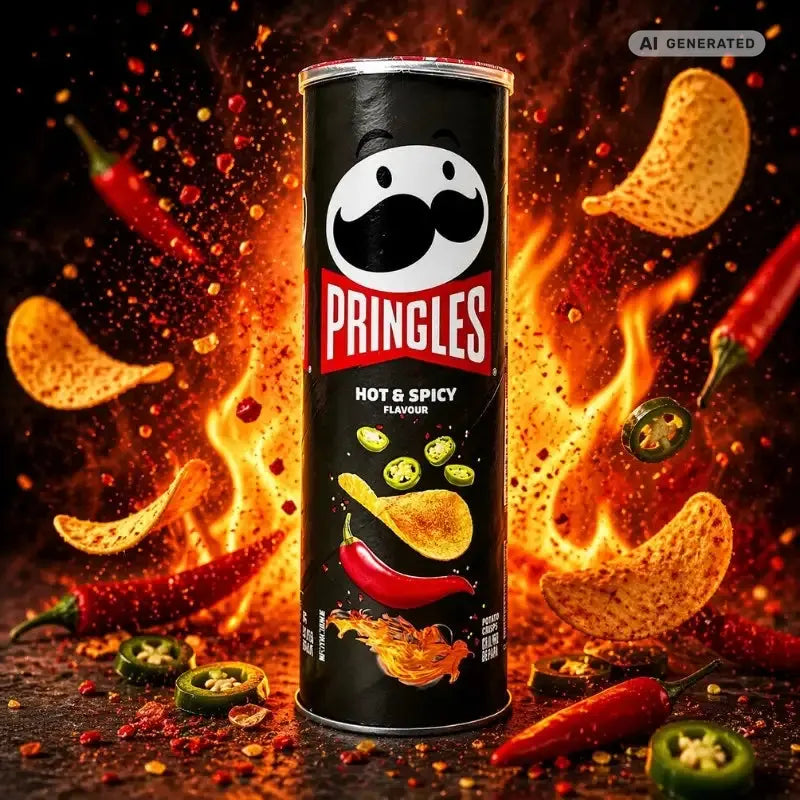 Pringles Hot & Spicy 110g -blok1