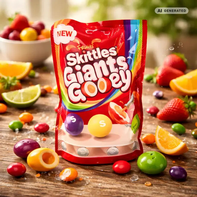 Skittles Giant Gooey Fruits 125g blok1