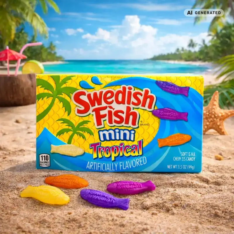 Swedish Fish Mini Tropical Theater Box 99g blok1