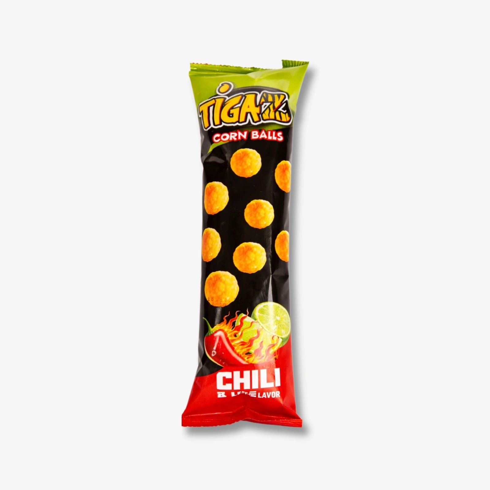 Tigaz Corn Balls Chilli & Lime 20g - Würziger Maissnack mit Chili & Limette kaufen - MiMa&