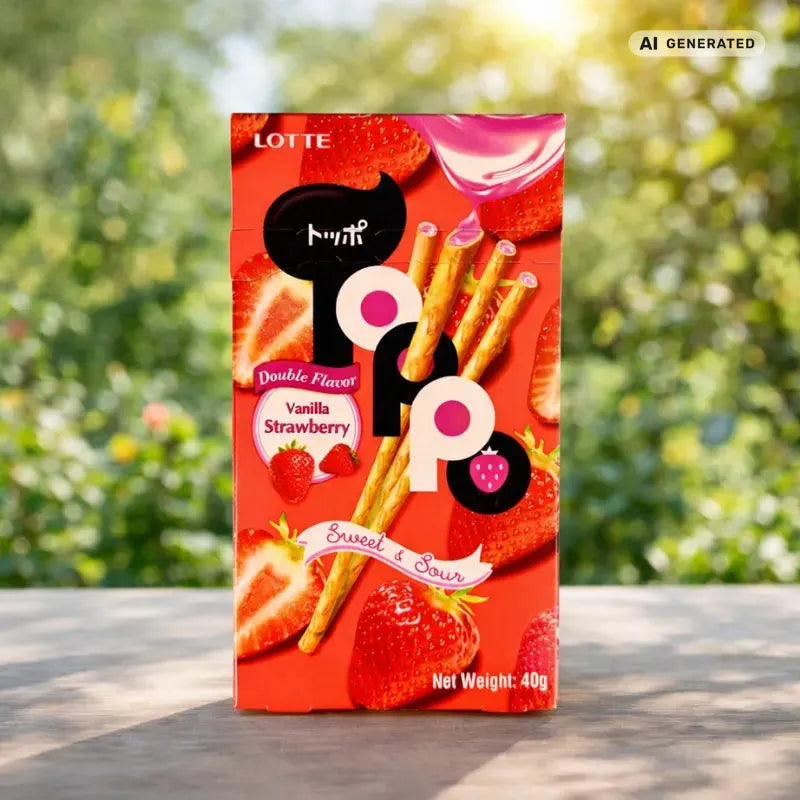 Toppo Sticks Vanilla Strawberry 40g blok1