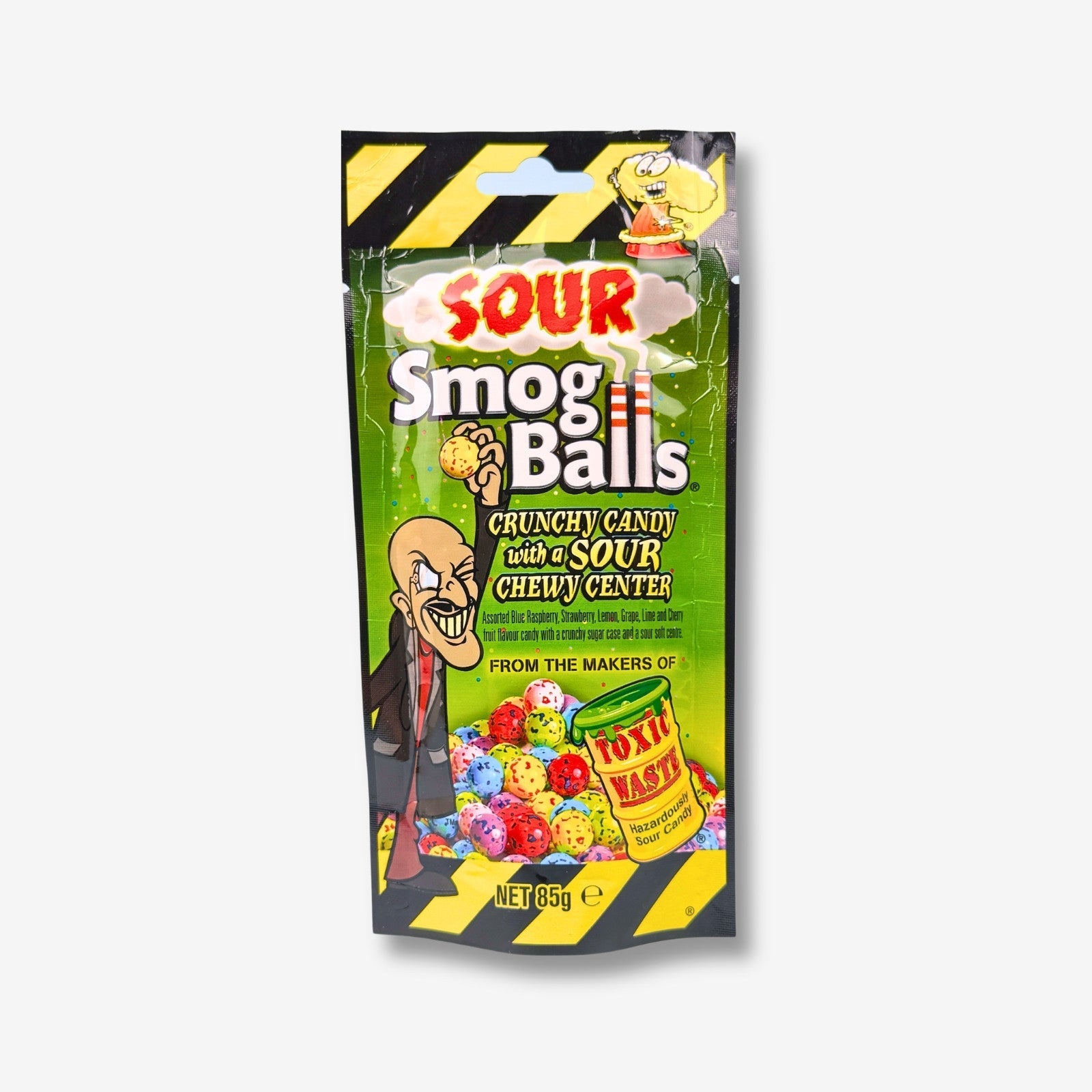 Toxic Waste Sour Smog Balls 85g – Saure Bonbons mit intensivem Fruchtkick kaufen - MiMa&