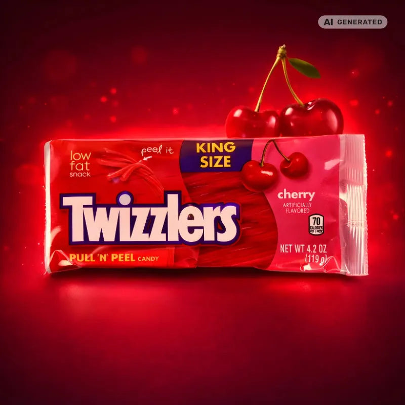 Twizzlers King Size Cherry Pull n Peel 119g blok1