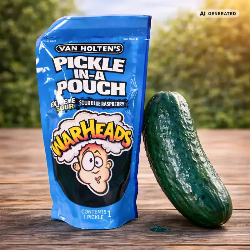 Van Holten’s Pickle Gurke Warheads Blue Raspberry 306g blok1