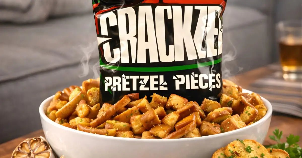 Testbericht: Crackzel Pretzel Pieces Garlic Bread – Dein ultimativer Knoblauch-Snack? - MiMa's Sweets House
