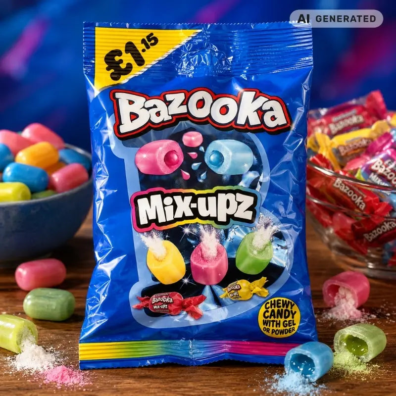 Bazooka Splashz Mix Upz Kaubonbons 120g-generated
