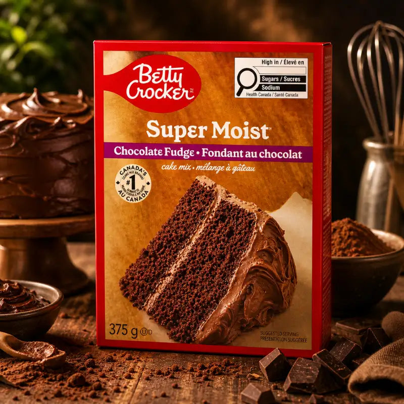 Betty Crocker Cake Mix Super Moist Chocolate Fudge 375g-blok1