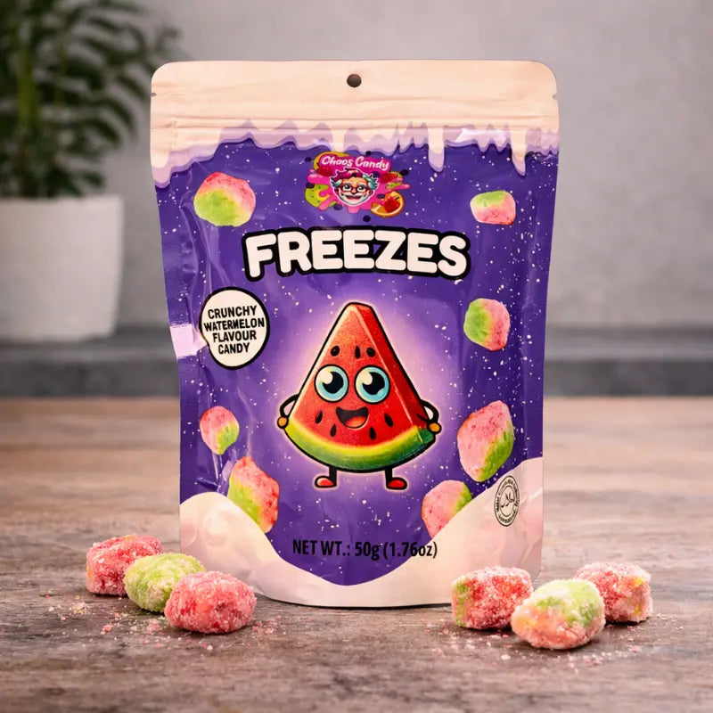 Chaos Candy Freeze Crunchy Watermelon 50g blok1
