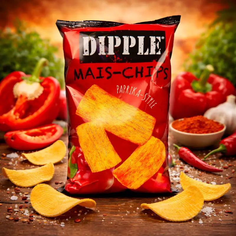 Dipple Mais Chips Paprika 90g-blok1