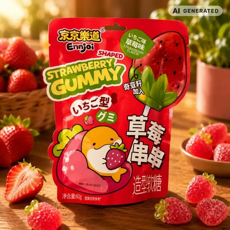 Ennjoi Dango Gummy Strawberry 60g-generated