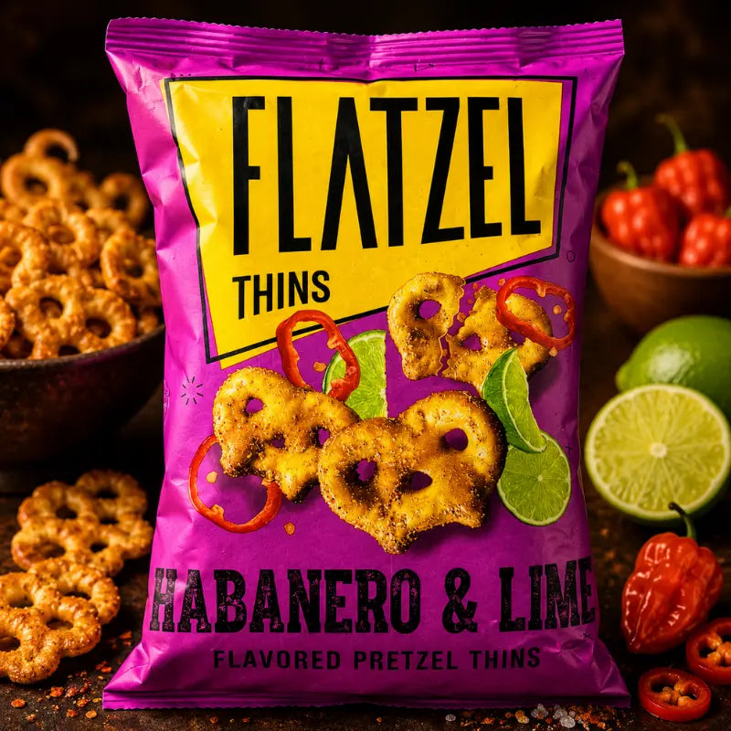 Flatzel Thins Habanero & Lime 85g - Bretzelstücke mit Limette und Chilli kaufen - MiMa's Sweets House-blok1