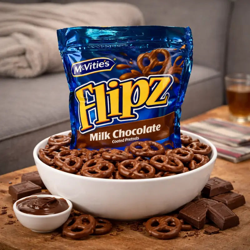 Flipz Coated Pretzels Milk Chocolate 90g blok1
